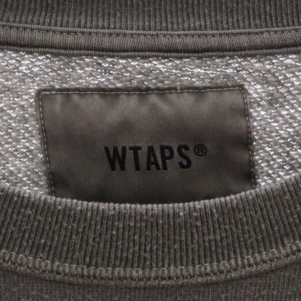 WTAPS(ダブルタップス) ALL 03 SWEATER Olive Drab クルーネックスウェットトレーナー オリーブドラブ グレー 232ATDT-CSM26