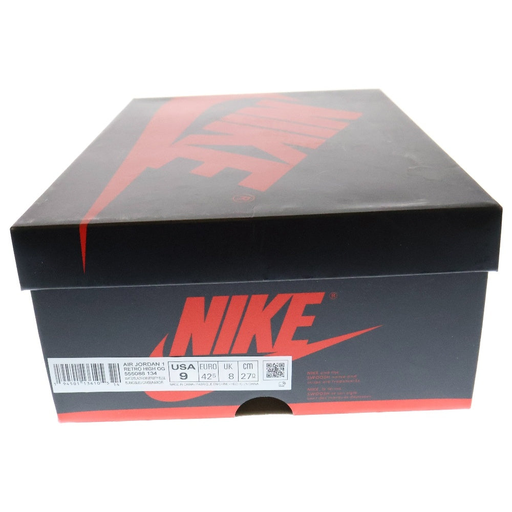 NIKE(ナイキ) AIR JORDAN 1 RETRO HIGH OG UNIVERSITY BLUE エアジョーダン1 ユニバーシティブルー ハイカットスニーカー ブルー US9/27cm 555088-134