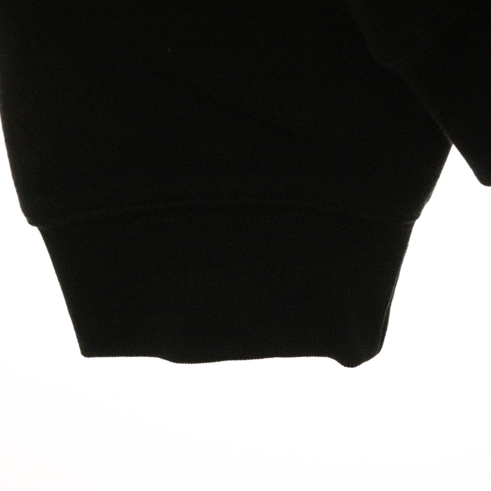 FEAR OF GOD ESSENTIALS(フィアオブゴッド エッセンシャルズ) Flocky Back Logo Sweat Pullover Parka フロッキーバックロゴプリントスウェットプルオーバーパーカー ブラック