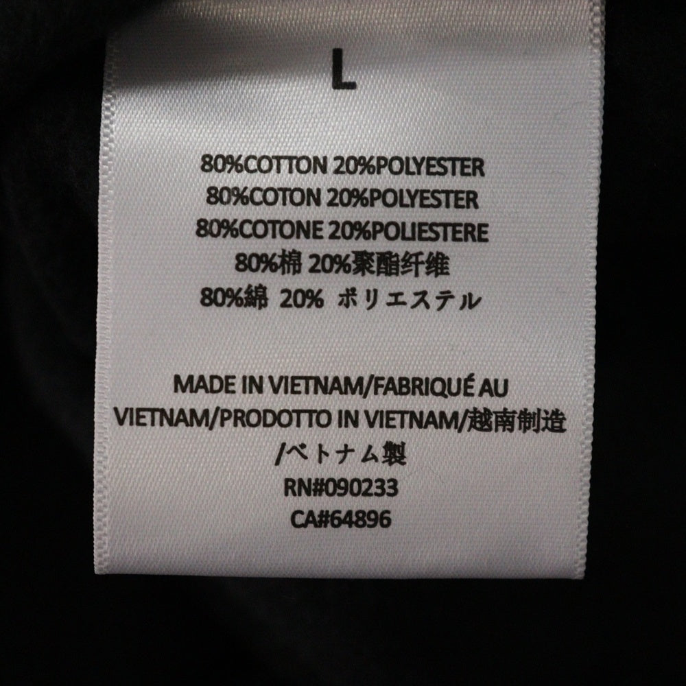 FEAR OF GOD ESSENTIALS(フィアオブゴッド エッセンシャルズ) Flocky Back Logo Sweat Pullover Parka フロッキーバックロゴプリントスウェットプルオーバーパーカー ブラック