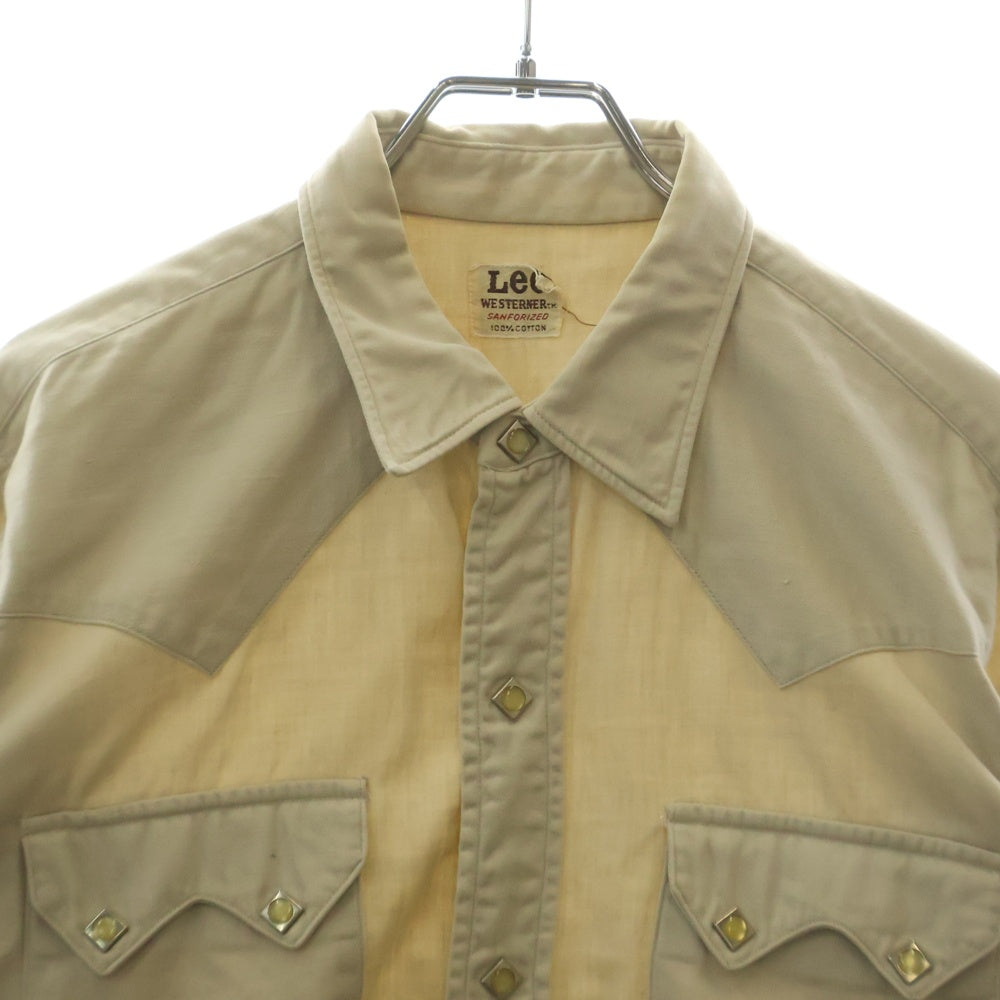 LEE(リー) 60S VINTAGE WESTERNER ヴィンテージ ウエスターナー コットン ウエスタン 長袖シャツ ベージュ