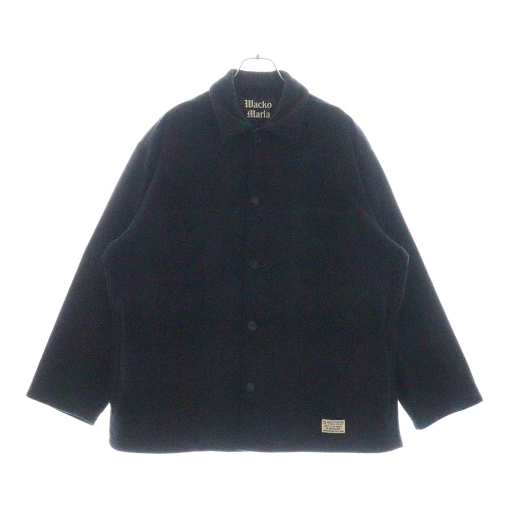WACKO MARIA(ワコマリア) 23AW CHECK FLEECE SHIRT JACKET チェックフリースシャツジャケット ブラック