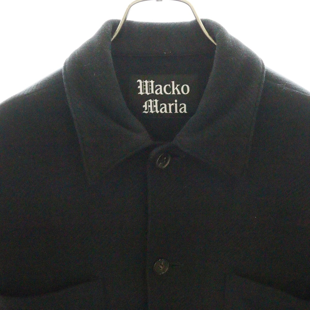 WACKO MARIA(ワコマリア) 23AW CHECK FLEECE SHIRT JACKET チェックフリースシャツジャケット ブラック