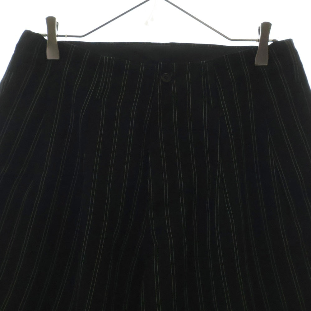 Yohji Yamamoto POUR HOMME(ヨウジヤマモト プールオム) 93AW ストライプデザイン レーヨン サルエル スラックスパンツ ネイビー HP-P03-205