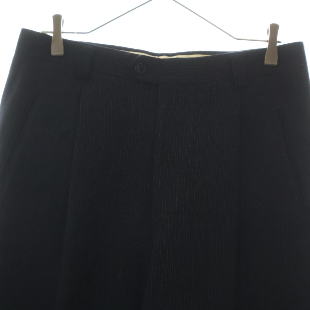 GIVENCHY(ジバンシィ) ワンタック ストライプ ウールスラックスパンツ ネイビー