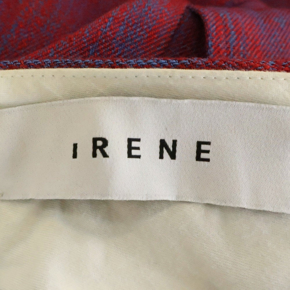 IRENE(アイレネ) 総柄 レーヨンタックパンツ スラックス レディース レッド/ブルー 24S88005