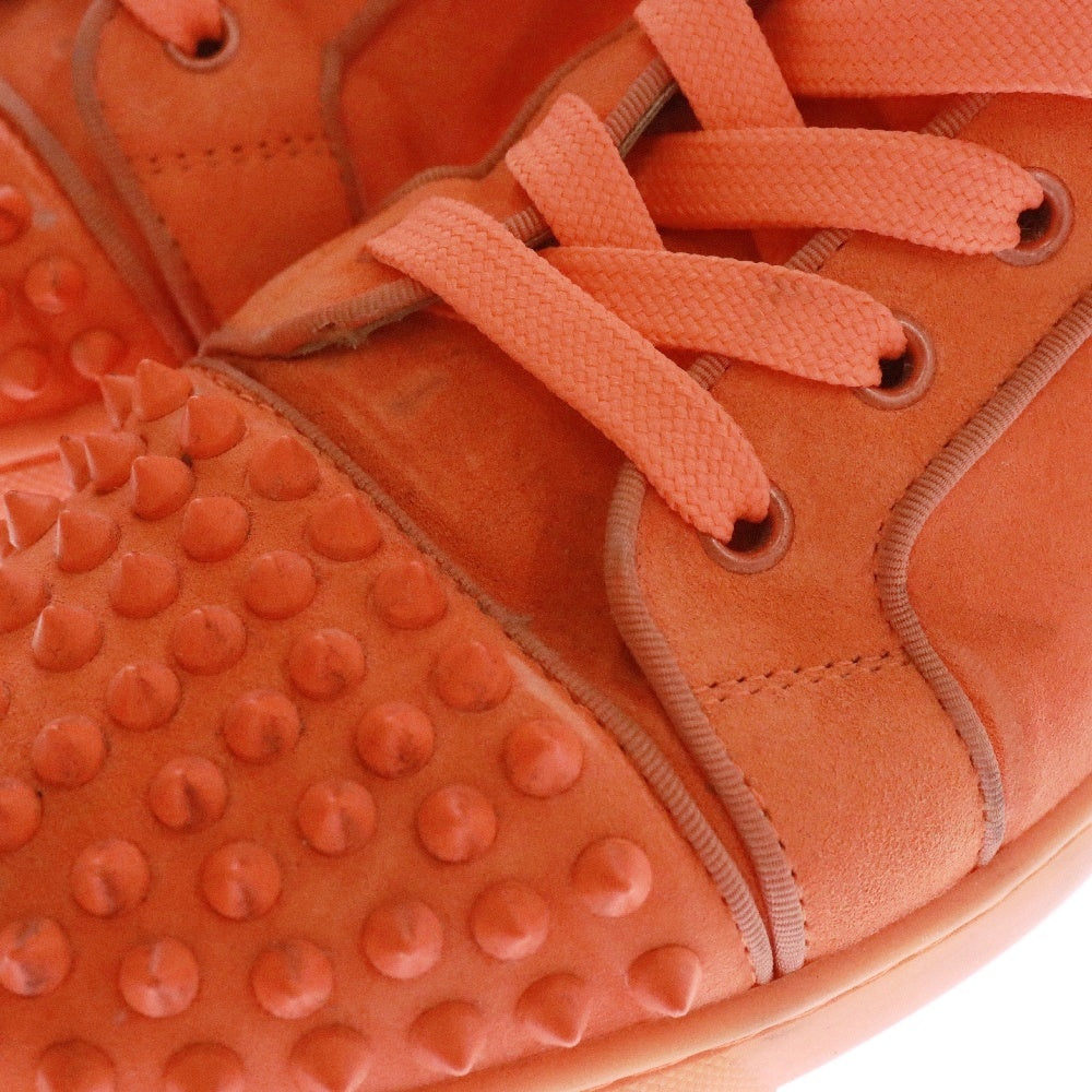 CHRISTIAN LOUBOUTIN(クリスチャンルブタン) LOU SPIKES ルー スパイク スタッズ スエード レザー ハイカット スニーカー オレンジ 1170725