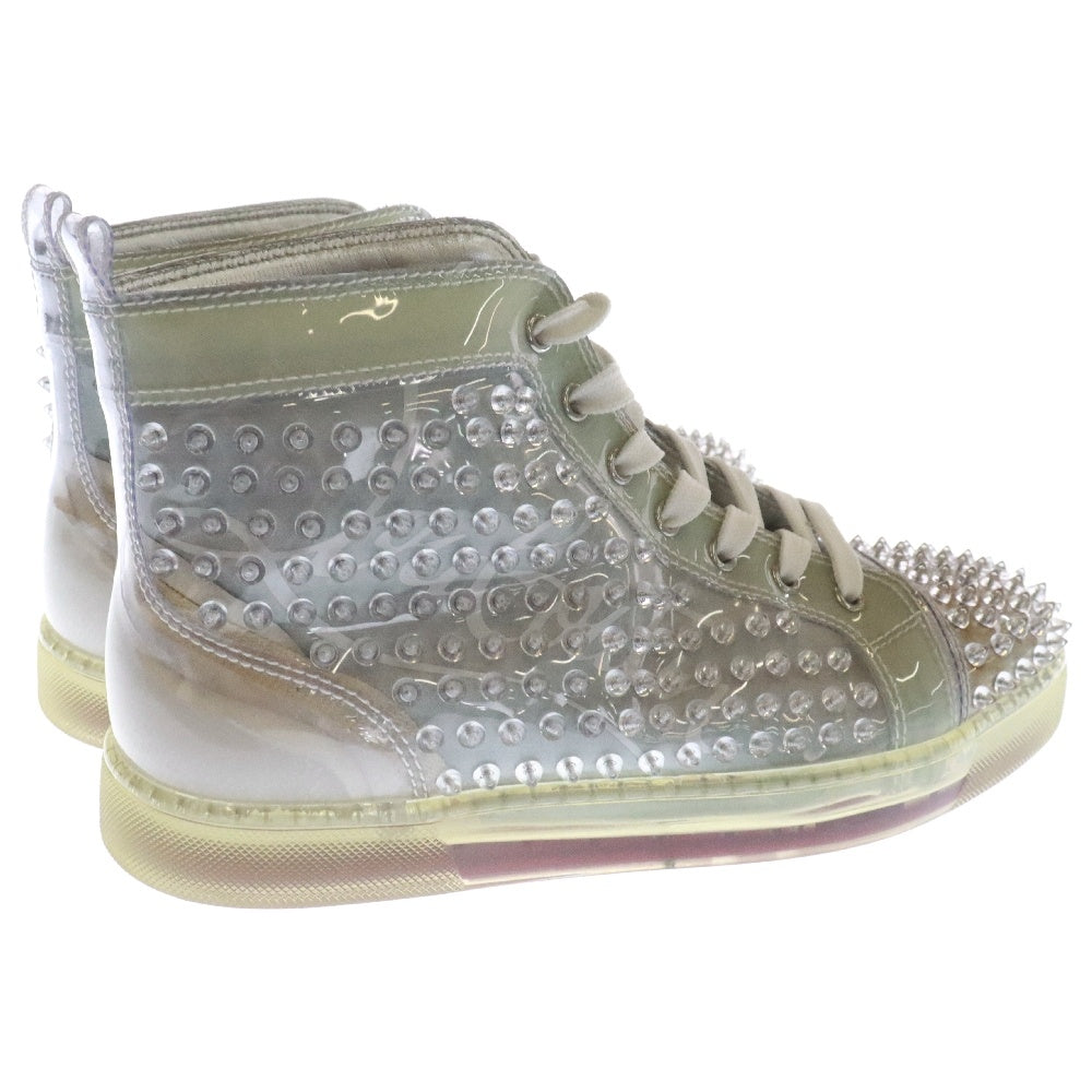 CHRISTIAN LOUBOUTIN(クリスチャンルブタン) LOUIS SPIKE ルイス スパイク スタッズ レザー ハイカット スニーカー クリア