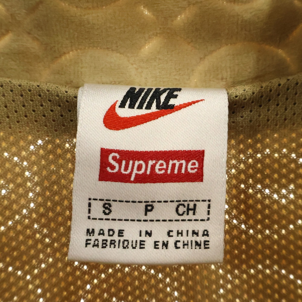 SUPREME(シュプリーム) 21SS ×NIKE VELOUR TRACK JACKET ナイキ ベロアトラックジャケット ジップアップジャケット ジャージ ベージュ DB0496-297