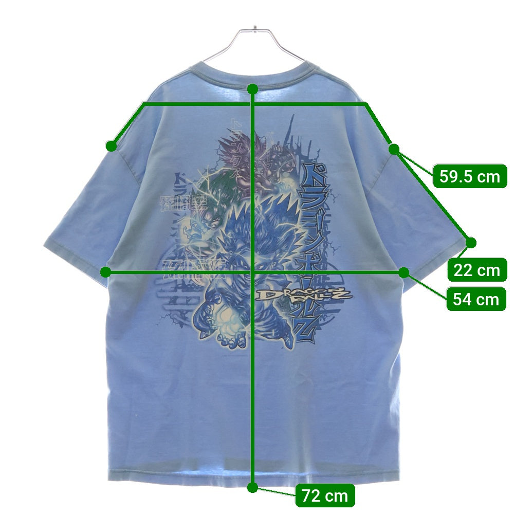 VINTAGE(ヴィンテージ) 00S VITNAGE DRAGONBALL Z TEE ヴィンテージ ドラゴンボールゼット 孫悟空 孫悟飯 トランクス ベジータ 両面プリントTシャツ 半袖クルーネックカットソー ブルー