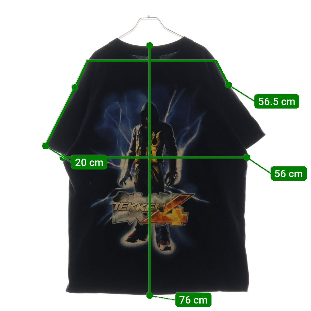 VINTAGE(ヴィンテージ) 00S VINTAGE TEKKEN4 GAME TEE ヴィンテージ FRUITSタグ 鉄拳4 ゲーム バックプリントTシャツ 半袖クルーネックカットソー ブラック