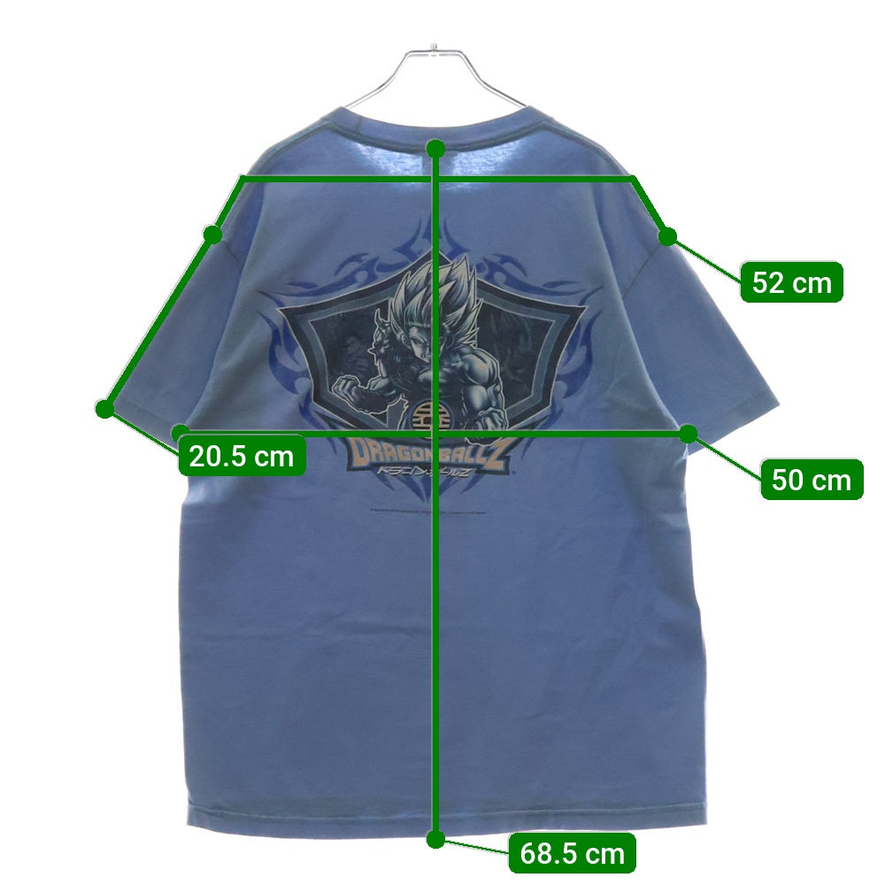 VINTAGE(ヴィンテージ) 00S VINTAGE DRAGONBALL Z TEE ヴィンテージ ドラゴンボールゼット 孫悟空 ベジータ 両面プリントTシャツ 半袖クルーネックカットソー ブルー