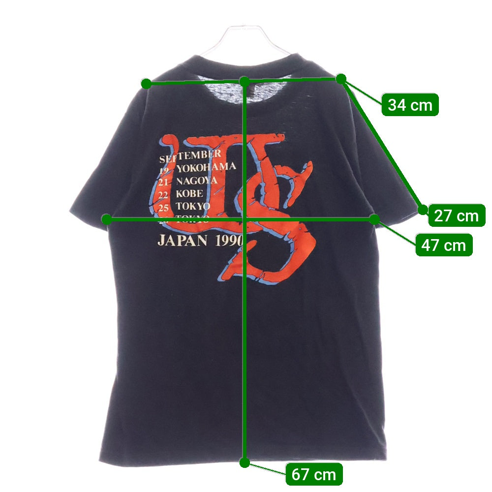 VINTAGE(ヴィンテージ) 90S VITNAGE WHITESNAKE 1990 JAPAN TOUR TEE ヴィンテージ ホワイトスネーク ツアーTシャツ 半袖クルーネックカットソー ブラック