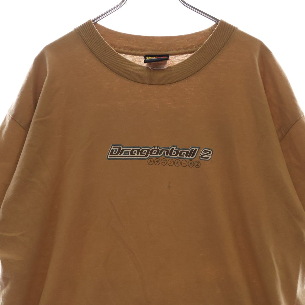 VINTAGE(ヴィンテージ) 00S VINTAGE DRAGONBALL Z TEE ヴィンテージ ドラゴンボールゼット 孫悟空 ベジータ ゴジータ 両面プリントTシャツ 半袖クルーネックカットソー ベージュ
