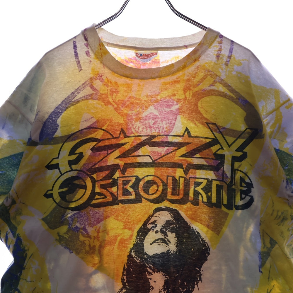 VINTAGE(ヴィンテージ) 90S VINTAGE OZZY OSBORNE 1991 TOUR TEE ヴィンテージ オジーオズボーン 1991ツアー ヘインズタグ タイダイTシャツ 半袖クルーネックカットソー マルチカラー