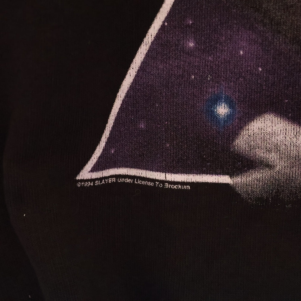 VINTAGE(ヴィンテージ) 90S VINTAGE SLAYER DIVINE INTERVENTION SWEATSHIRT ヴィンテージ スレイヤー ディバインインターベンション 両面プリント スウェットトレーナー ブラック