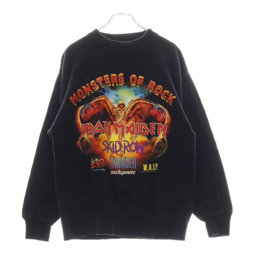 VINTAGE(ヴィンテージ) 90S VINTAGE MONSTERS OF ROCK 1992 LIVE SWEATSHIRT ヴィンテージ モンスターオブロック 1992ライブ 両面プリント スウェットトレーナー ブラック