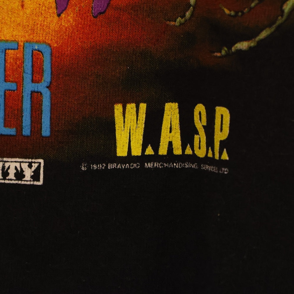VINTAGE(ヴィンテージ) 90S VINTAGE MONSTERS OF ROCK 1992 LIVE SWEATSHIRT ヴィンテージ モンスターオブロック 1992ライブ 両面プリント スウェットトレーナー ブラック