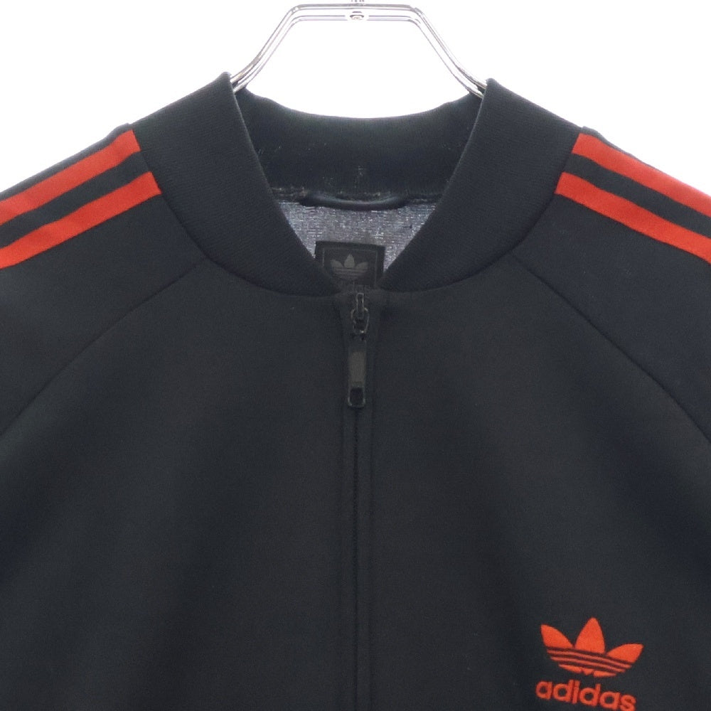 adidas(アディダス) 00s 万国旗タグ トレフォイルロゴ トラックジャケット ブラック/レッド 984036