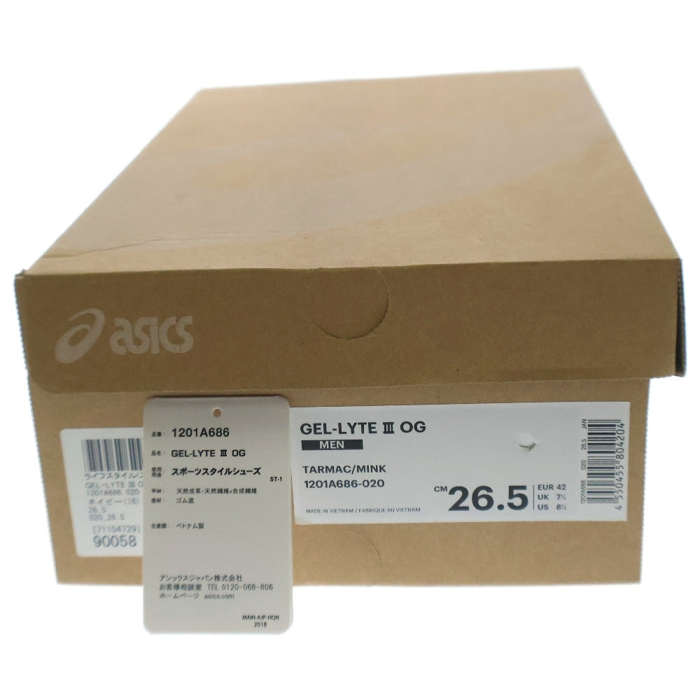 ASICS(アシックス) GEL-LYTE III OG WARM WINTER ゲルライト 3 ウォームウィンター ローカットスニーカー ブルー/ベージュ US8.5/26.5cm 1201A686-020