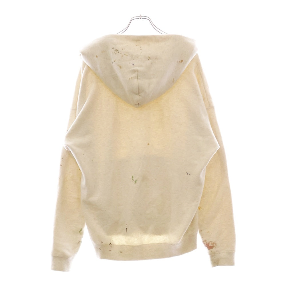 Vuja De(ブジャ デ) Mud Dye Hoodie マッドダイ ペイント ダメージ加工 プルオーバーパーカー ベージュ