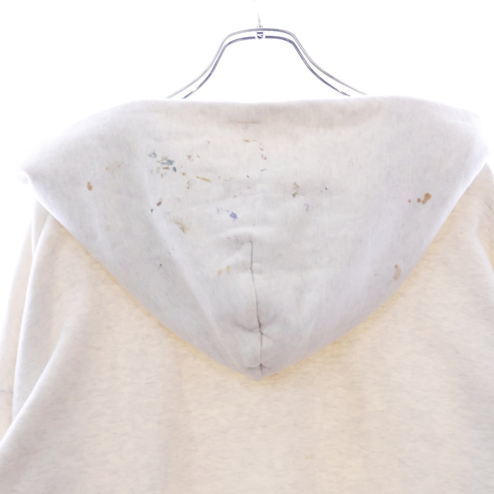 Vuja De(ブジャ デ) Mud Dye Hoodie マッドダイ ペイント ダメージ加工 プルオーバーパーカー ベージュ