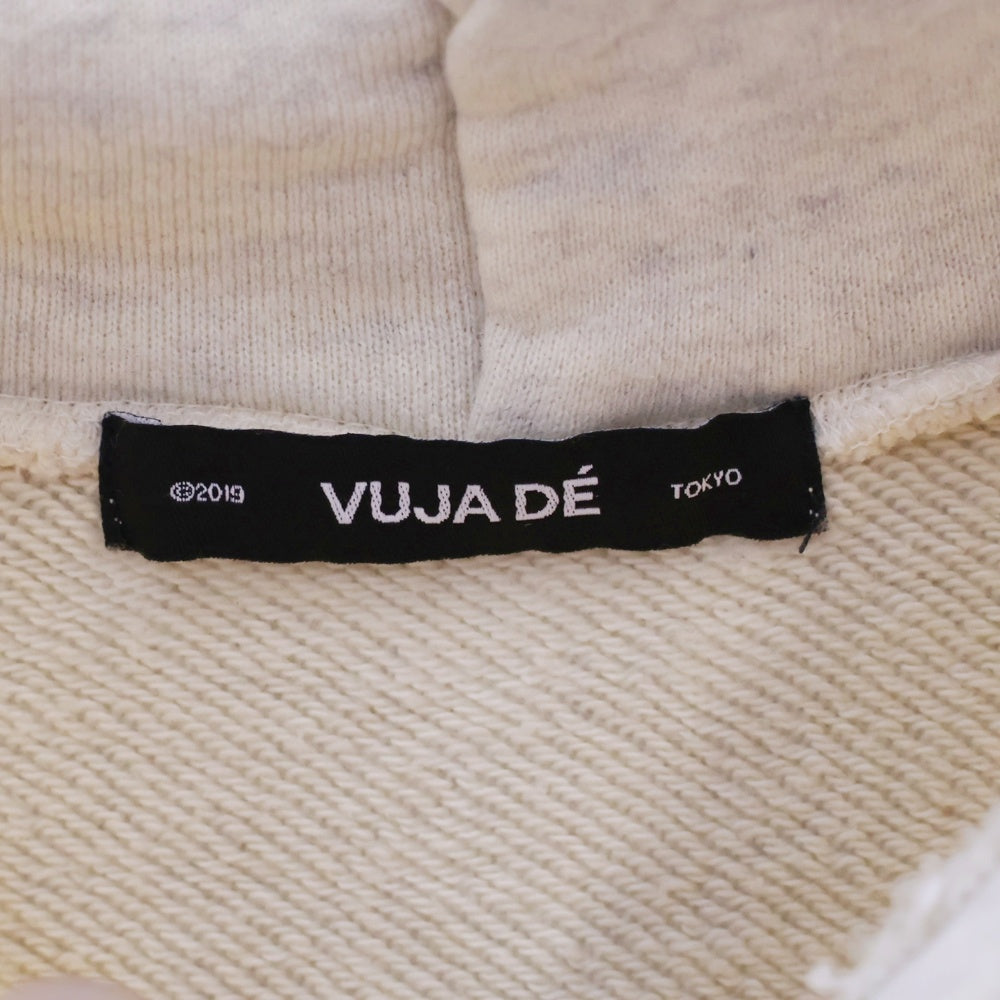 Vuja De(ブジャ デ) Mud Dye Hoodie マッドダイ ペイント ダメージ加工 プルオーバーパーカー ベージュ