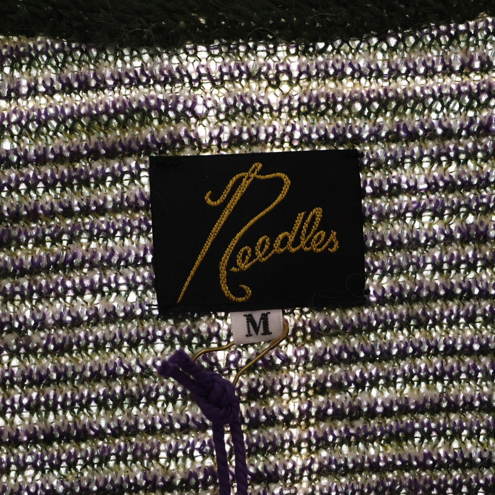 Needles(ニードルス) Windowpane ウィンドウペン チェック柄 モヘアニット カーディガン グリーン JO258