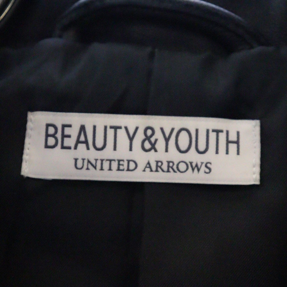 BEAUTY&YOUTH UNITED ARROWS(ビューティーアンドユースユナイテッドアローズ) ラムレザーダブルライダースジャケット ブラック 1225-199-9689