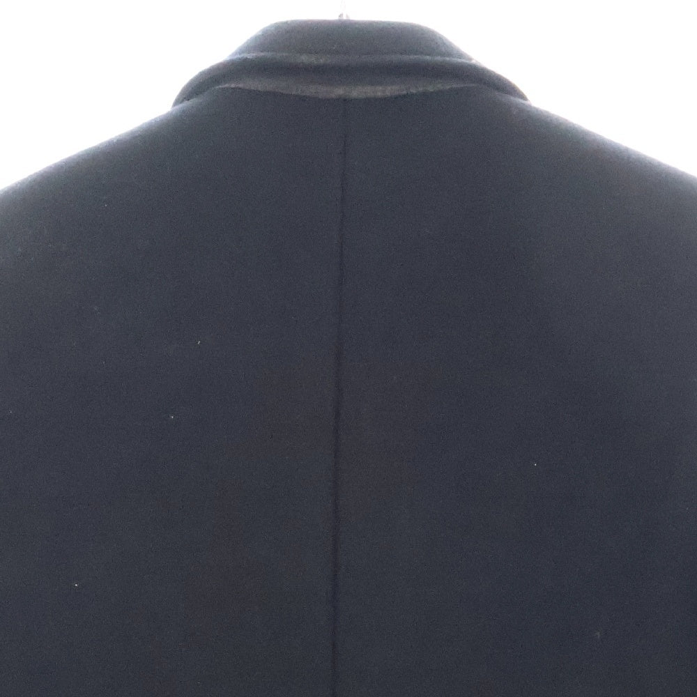 SAINT LAURENT PARIS(サンローランパリ) 16AW ラペル裏レザー切替 ウール チェスター コート ブラック 393655 Y112W