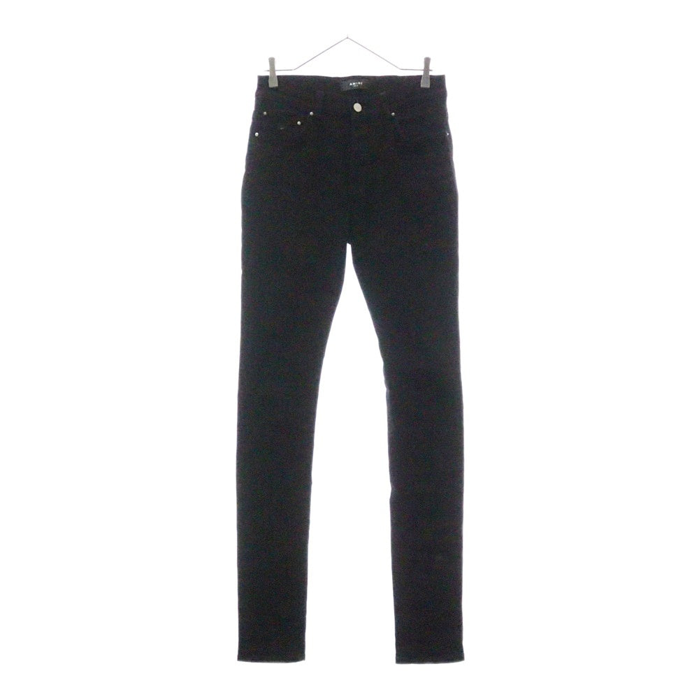 AMIRI(アミリ) ダメージ加工 ボタンフライ ストレッチ スリムスキニー デニムパンツ ブラック