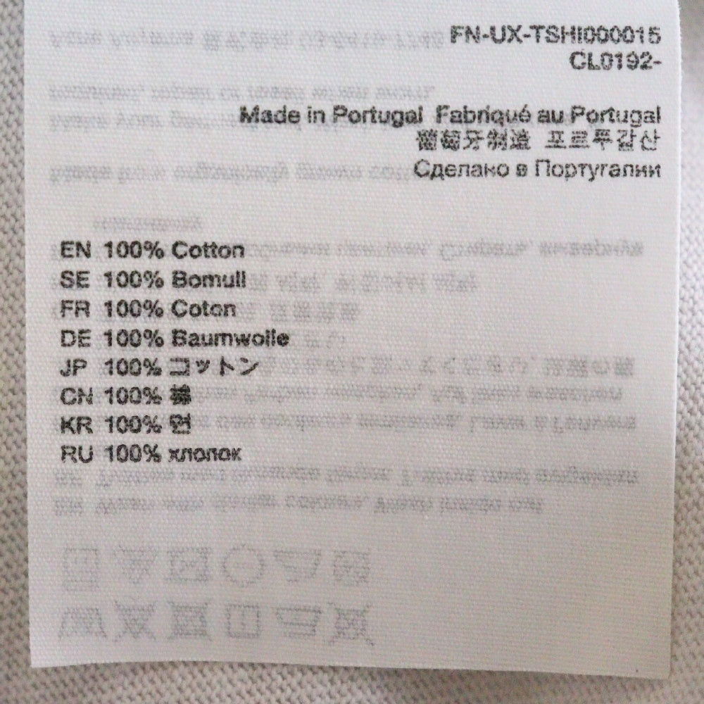 Acne Studios(アクネ ストゥディオズ) 3ボタン エンボスロゴ 長袖ポロシャツ FN-UX-TSHI000015 ホワイト