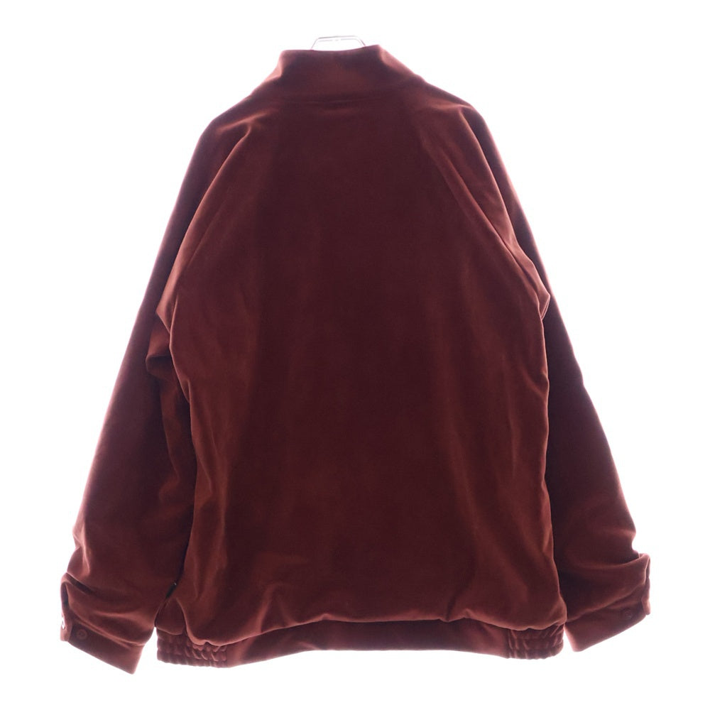 STUSSY(ステューシー) ZIP UP VELOUR JACKET ジップ アップ ベロア ジャケット バーガンディ
