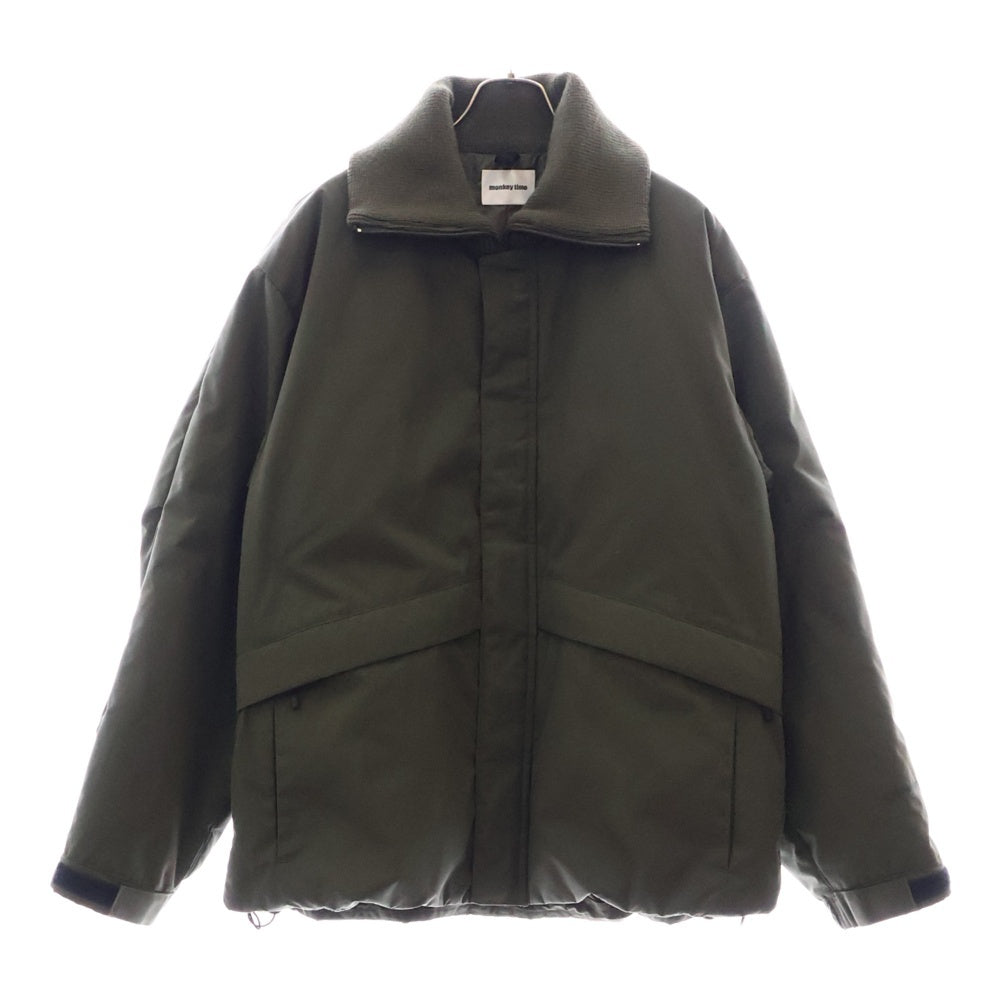 monkey time(モンキータイム) パデッド ニットカラー ジップアップ 中綿ジャケット カーキ 8325-173-1535