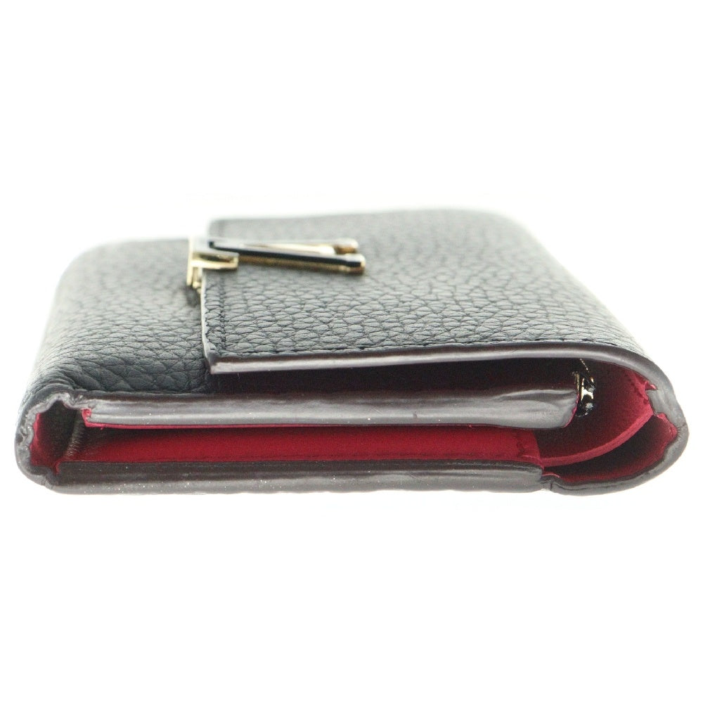 LOUIS VUITTON(ルイヴィトン) ポルトフォイユ・カプシーヌ コンパクトウォレット 三つ折り財布 ブラック/ピンク レディース M62157