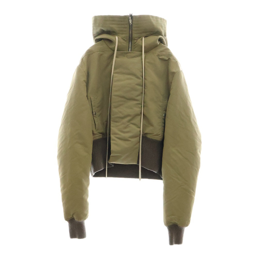 Rick Owens(リックオウエンス) 23AW CROPPED ALICE PARKA JACKET クロップド アリスパーカー ナイロンボンバージャケット カーキ RR02C7713-BR