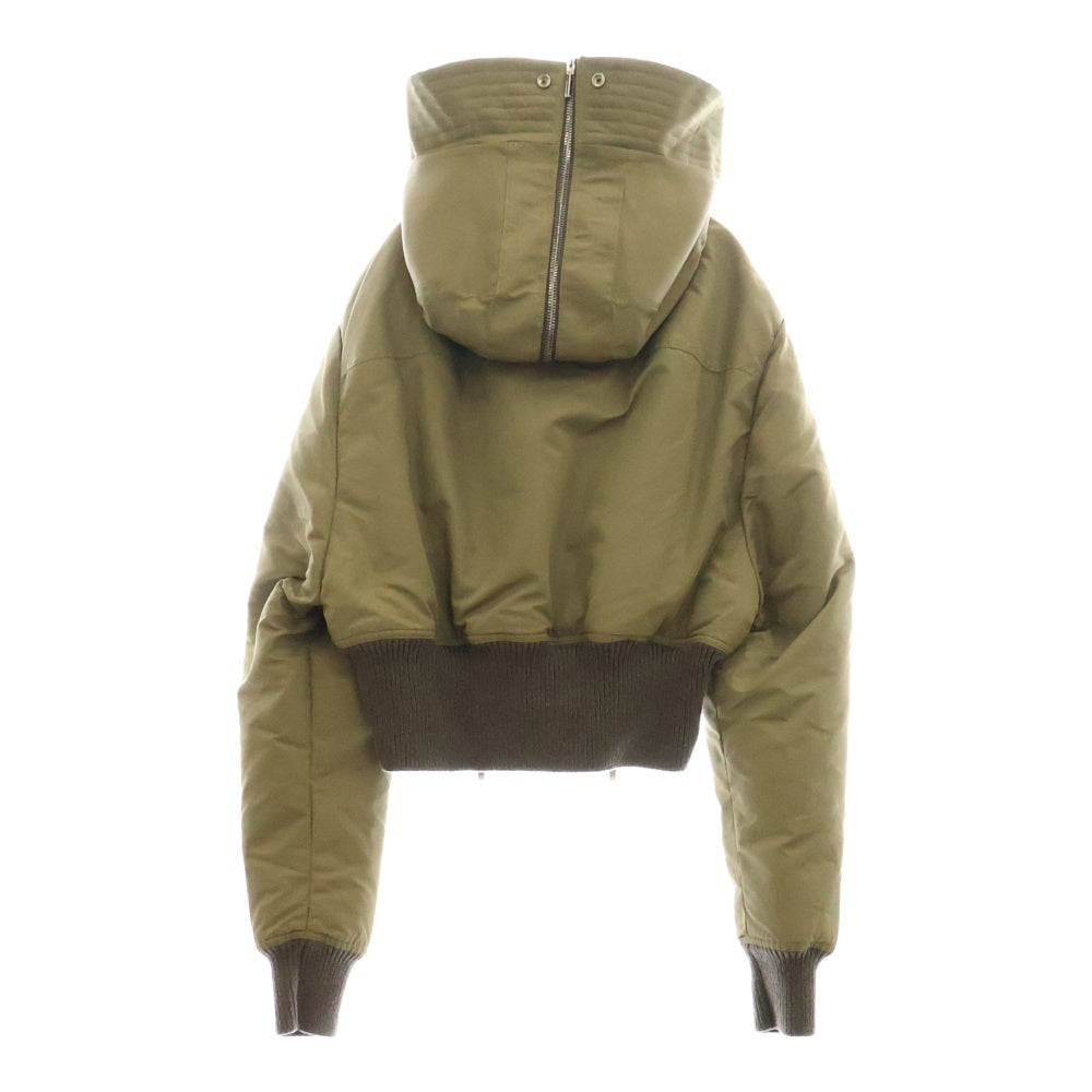 Rick Owens(リックオウエンス) 23AW CROPPED ALICE PARKA JACKET クロップド アリスパーカー ナイロンボンバージャケット カーキ RR02C7713-BR