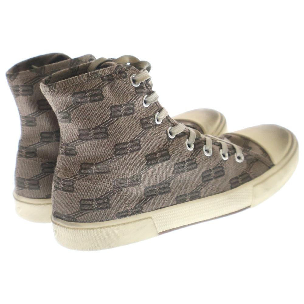 BALENCIAGA(バレンシアガ) PARIS HIGH TOP パリ ハイトップ BBキャンバス ハイカットスニーカーシューズ ブラウン