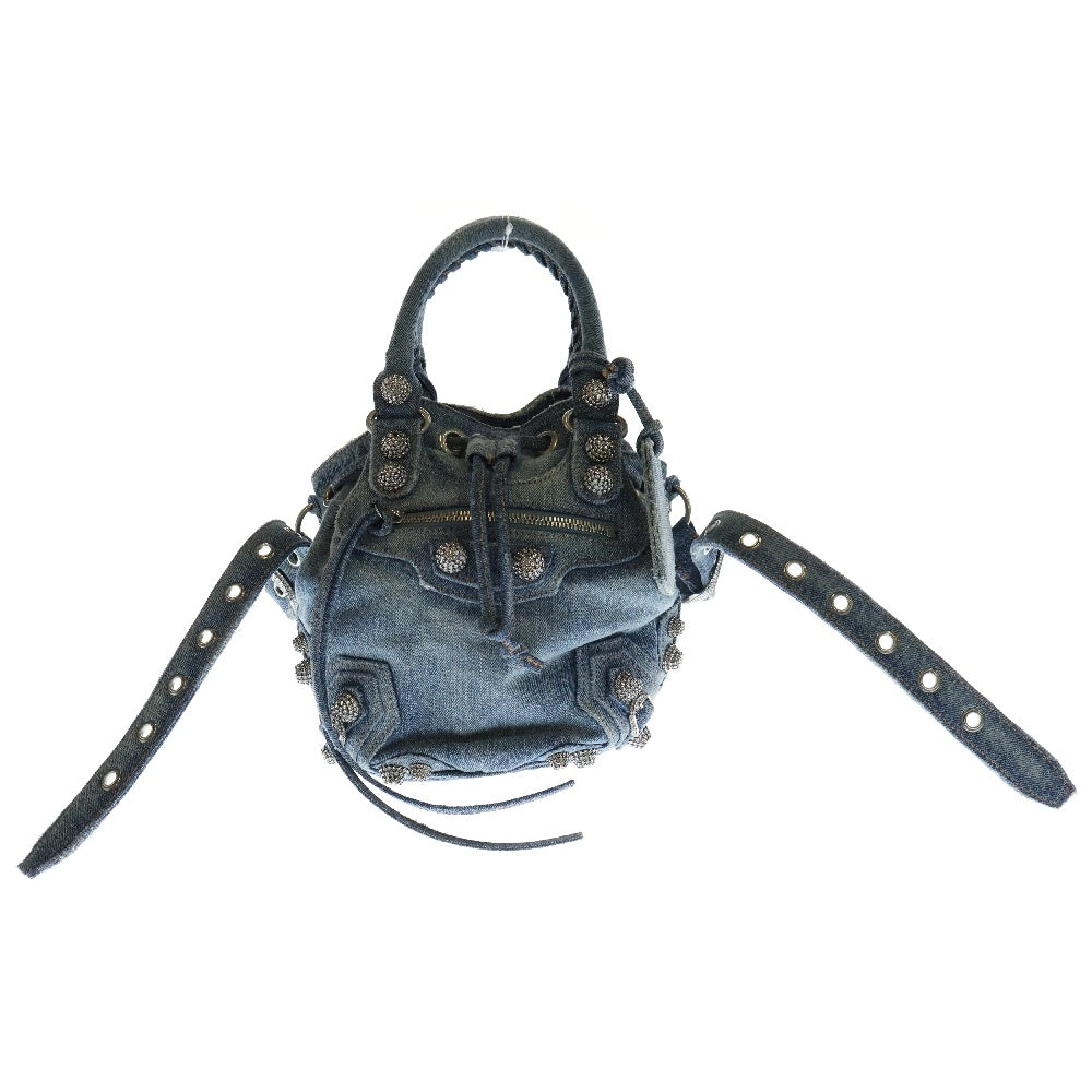 BALENCIAGA(バレンシアガ) LE CAGOLE ルカゴールXS デニム 2WAYハンドバッグ ショルダーバッグ インディゴ 702432 4715