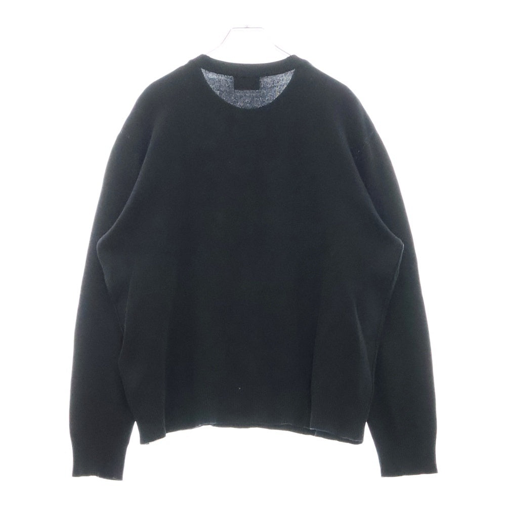 DIESEL(ディーゼル) K-JERSEY フロントロゴパッチ クルーネック コットンニット セーター ブラック A02849 0HCAC