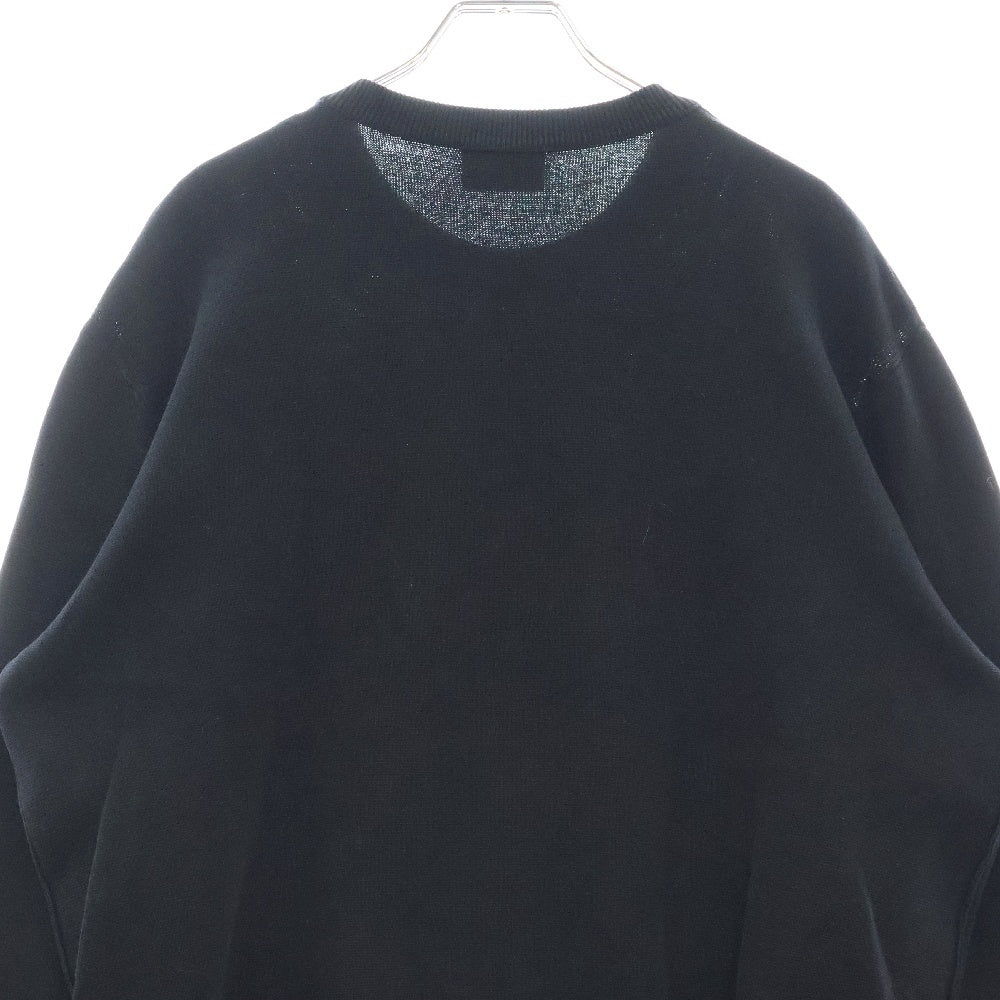 DIESEL(ディーゼル) K-JERSEY フロントロゴパッチ クルーネック コットンニット セーター ブラック A02849 0HCAC