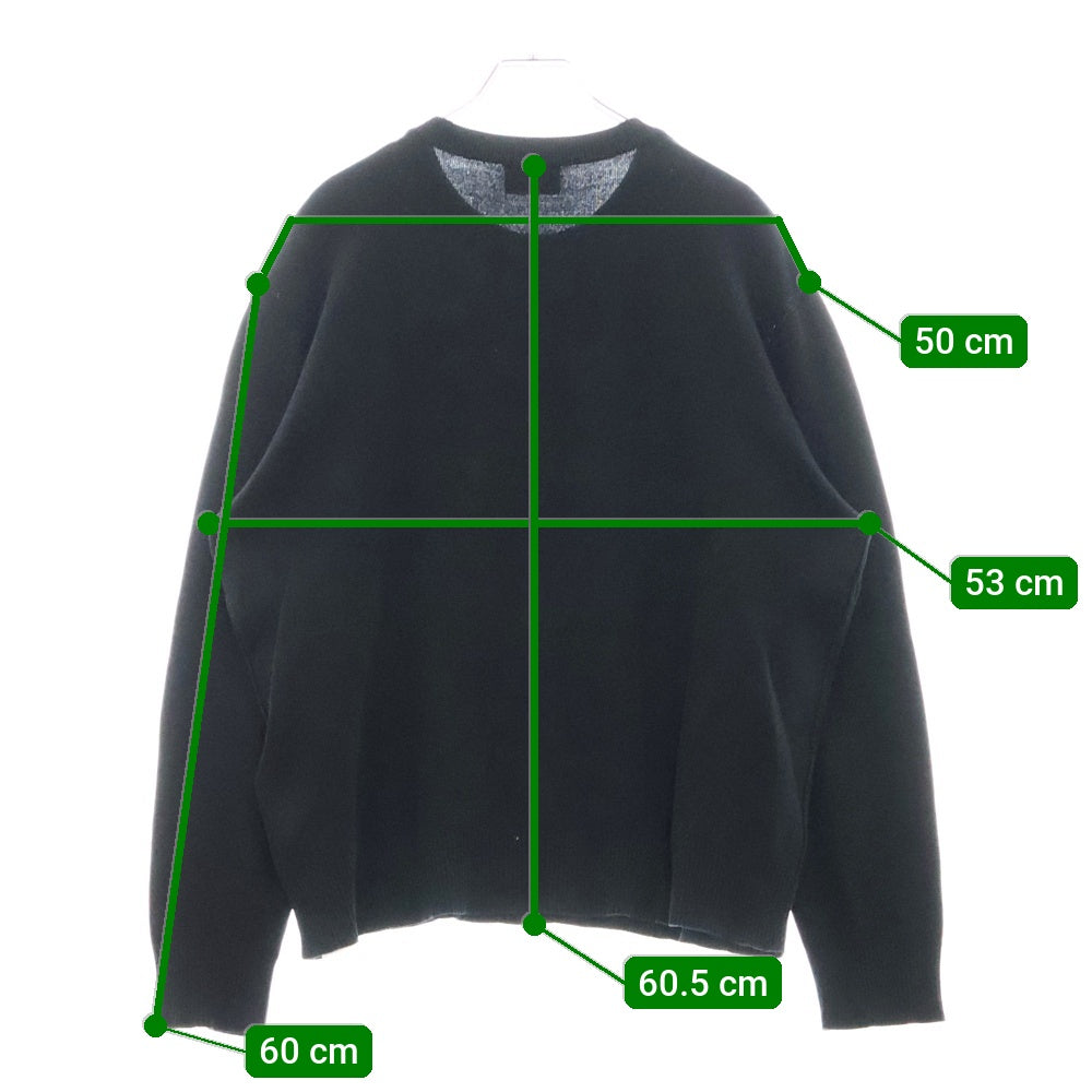DIESEL(ディーゼル) K-JERSEY フロントロゴパッチ クルーネック コットンニット セーター ブラック A02849 0HCAC