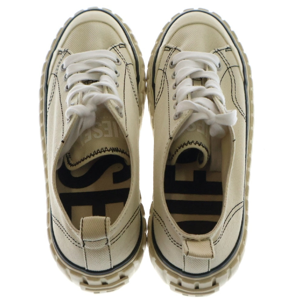 DIESEL(ディーゼル) S-HANAMI LOW X キャンバス ローカットスニーカー アイボリー レディース US6/23cm Y02828 PS416