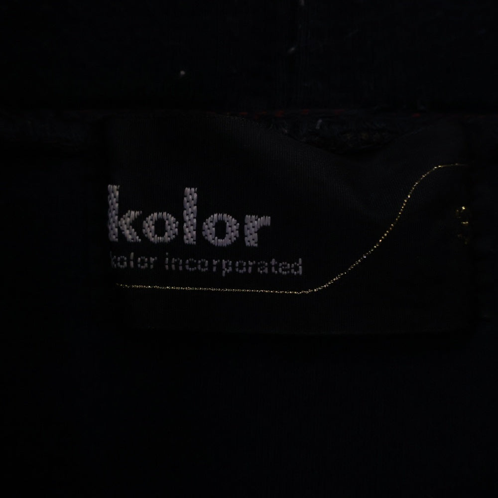 kolor(カラー) マルチポケット プルオーバー テックフリースジャケット レッド