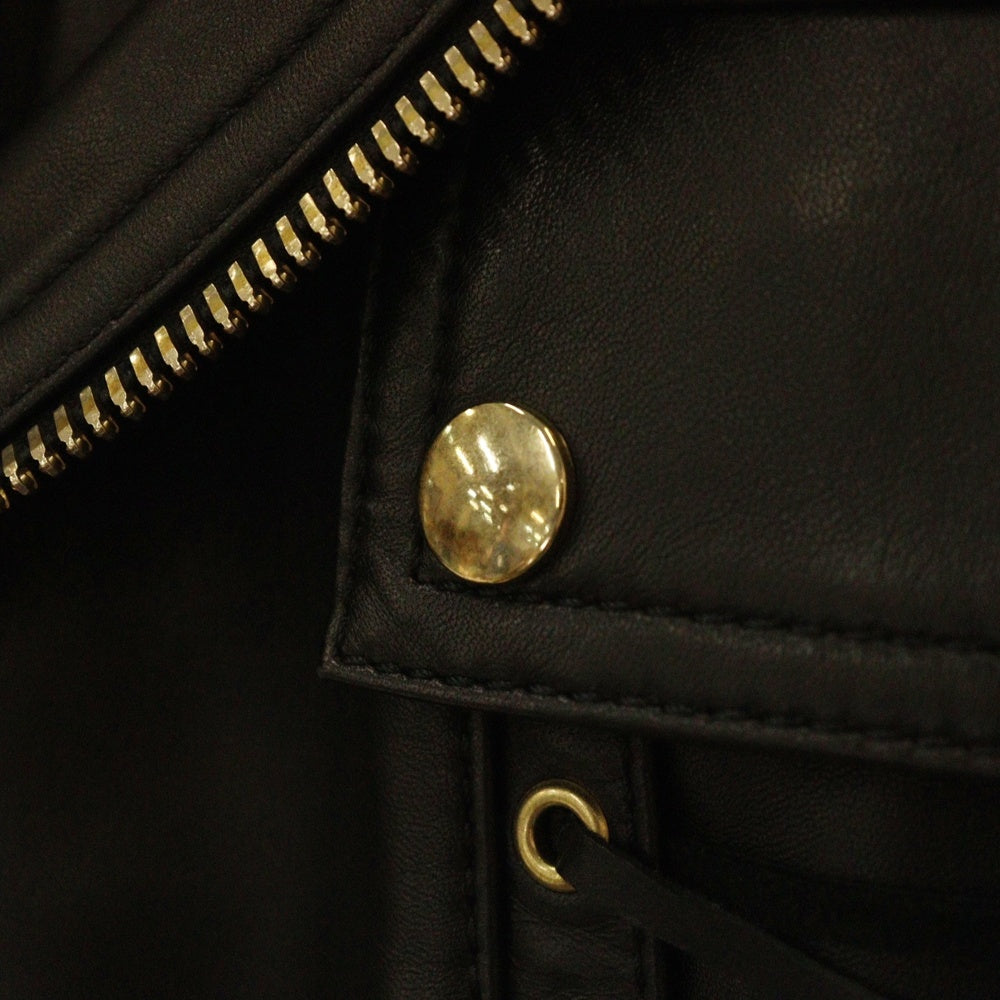 BALMAIN(バルマン) 17SS レースアップ レザー バイカー ジャケット ブラック S7H2011P01