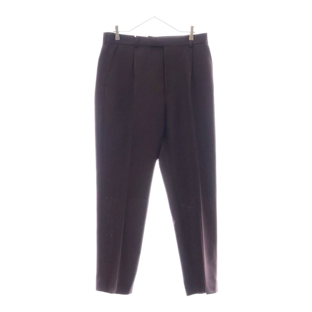 WACKO MARIA(ワコマリア) DORMEUIL DOUBLE PLEATED TROUSERS ドーメル 2タックスラックス トラウザーパンツ バーガンディ