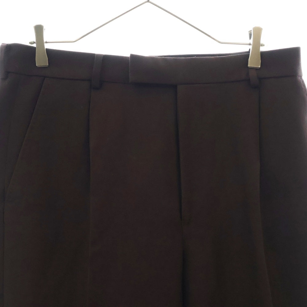 WACKO MARIA(ワコマリア) DORMEUIL DOUBLE PLEATED TROUSERS ドーメル 2タックスラックス トラウザーパンツ バーガンディ