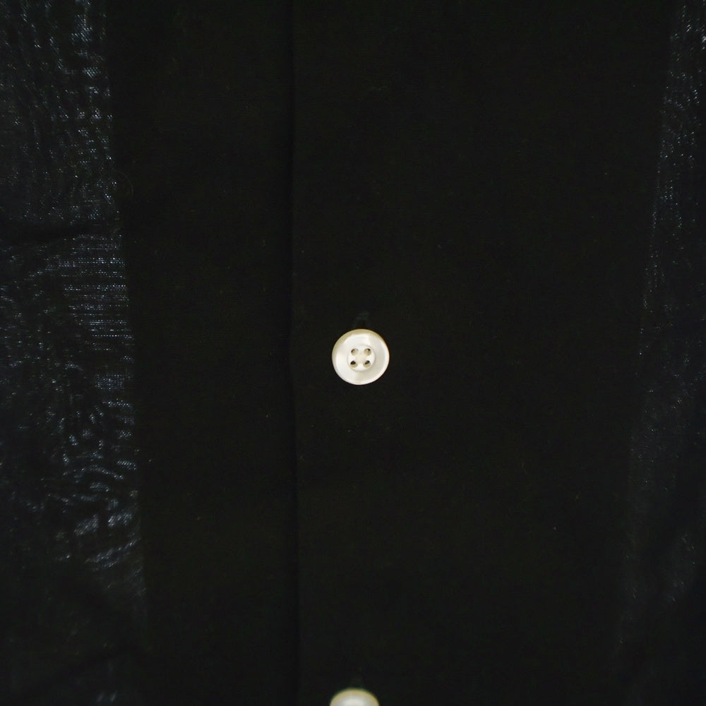 WACKO MARIA(ワコマリア) 22FW THREE-TONE 50S SHIRT スリートーン 長袖シャツ ブラック/ブルー