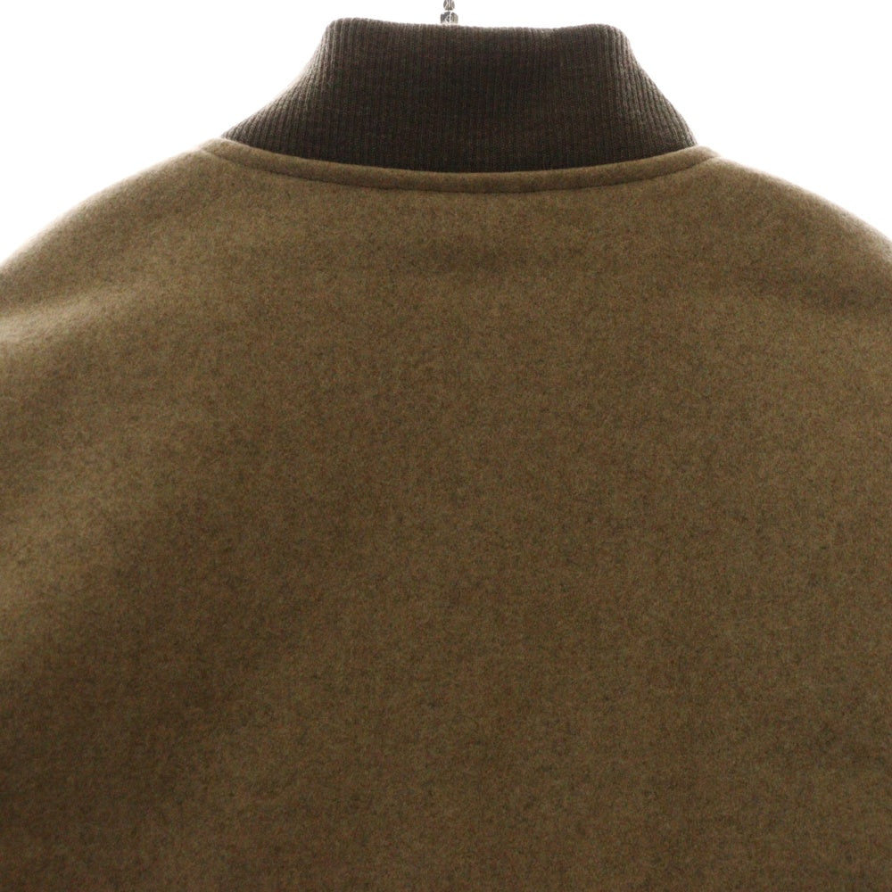 SOPHNET.(ソフネット) 24AW LEATHER SLEEVE VARSITY JACKET レザースリーブ バーシティ ジャケット ブラウン SOPH-242009