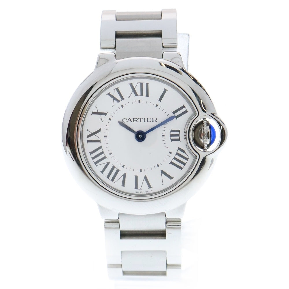 Cartier(カルティエ) バロン ブルー ドゥ カルティエ ウォッチ 腕時計 28mm クォーツムーブメント スティール SM シルバー レディース W69010Z4